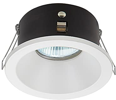 wonderlamp - Empotrable para baños o exteriores Lutar, IP 65, Empotrable moderno, Blanco, para interior/exterior, Redondo
