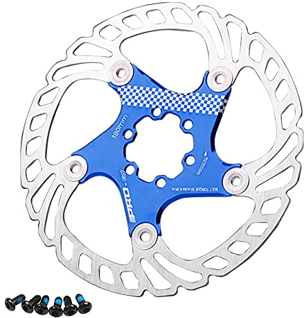 Fahrradscheibe Bremsscheibe, 160mm Fahrradbremsscheibe Mountainbike Schwimmbremse Scheiben Center Lock Fahrradzubehör（Blau）
