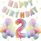 2 Jahr Geburtstagsdeko Luftballons Mädchen,Deko Geburtstag Mädchen,Geburtstagsdeko 2 Jahr Mädchen,2. Geburtstag mädchen,Macaron Luftballon 2. Geburtstag Mädchen zum Geburtstag Party Deko