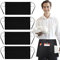 DECARETA 4 Stücke Taillenschürze Schwarz Taillen Schürze mit 3 Taschen Vorbinder Schürze Gabardine Kellnerschürze Halbe Küchenschürze 40x60cm Bistroschürze Kellner Schürze für Restaurant, Bar