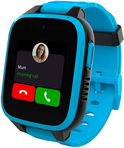 XPLORA XGO 3 - Teléfono Reloj 4G para niños (con SIM) - Llamadas, Mensajes, Modo Colegio, SOS, GPS, Cámara y Podómetro - Incluye 3 Meses de suscripción Gratuita (Azul)