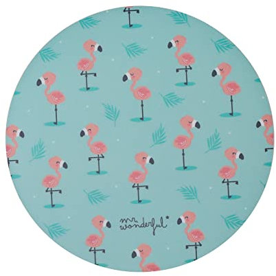 Mr Wonderful Tapis de Souris en Fibre Extra Fine avec Base en Caoutchouc antidérapant pour Souris Filaire ou sans Fil PC/Mac Flamants