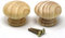 fiXte 2 x Natural Wood Cupboard Cabinet Door Knob Pine Wooden Unlacquered Handle 50mm (2)