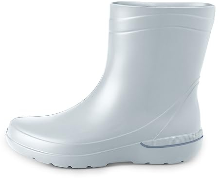 ESTRO Stivali Pioggia Donna Gomma - Stivaletti Pioggia Donna Gomma Galosce Stivali Giardino CR01 (40 EU, Grigio)