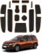 CDEFG Kompatibel mit Dacia Jogger 2022 2023 2024 Hybrid/Extreme, Gummimatten Mittelkonsole Antirutschmatten Becherhalter Gummi Matte Armlehne Jogger Hybrid Extreme Zubehör (Orange)