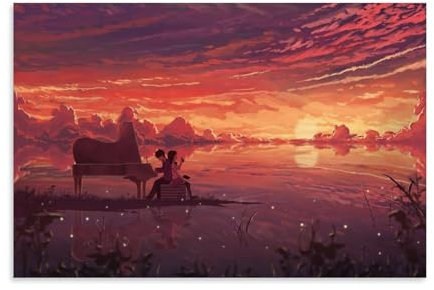 ENILSA Anime-Leinwand-Poster Your Lie in April, dekoratives Gemälde, Leinwand-Wandposter und Kunstdruck, modernes Familienschlafzimmer-Dekor-Poster, 30 x 45 cm