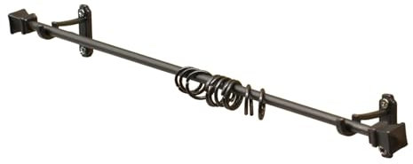 2 Stücke 1:12 Legierung Puppenhaus Gardinenstangen Möbel Zubehör Vorhangschiene Stangen Stange für Kinder Kinder 4 5 6 Geschenke, Schwarz