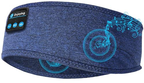 Sleep Mask Headphones, Bluetooth Sleep Headphones Headband, Wireless Music Blackout Eye Mask for Travel/Nap/Meditation/Relaxation, Sleep Aids for Adults, Christmas Gifts, Gifts for Her (Navy)
