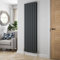 Radiant Living® 1800 x 456mm Anthracite Grey Vertical Tall Designer Radiator Double Column Flat Panel Modern Modern Central Heating Panels Bathroom Radiators