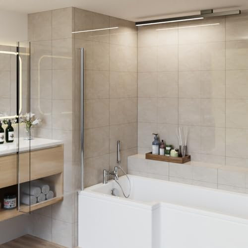 Aquariss Double panneau pivotant pour porte de douche et baignoire Chromé 800 x 1400 mm 6 mm