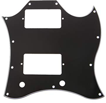 Vollgesichts-Schlagbrett für SG-Gitarrenteile, Ersatz-Pickguard-Material schwarz