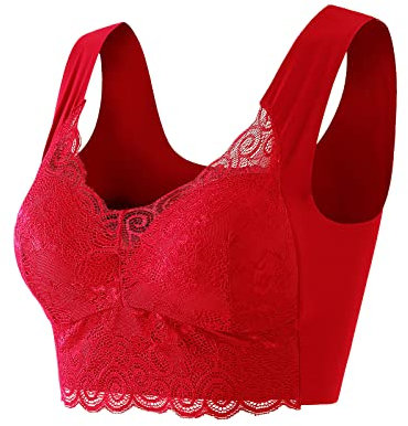 WILLBEST Schalen BH nahtlos Einfarbig Fitness Ring Mode BH ohne bügel Push up U Ausschnitt Sport große brüste bauchfreie Oberteile starker Halt große brüste starker Halt ohne bügel