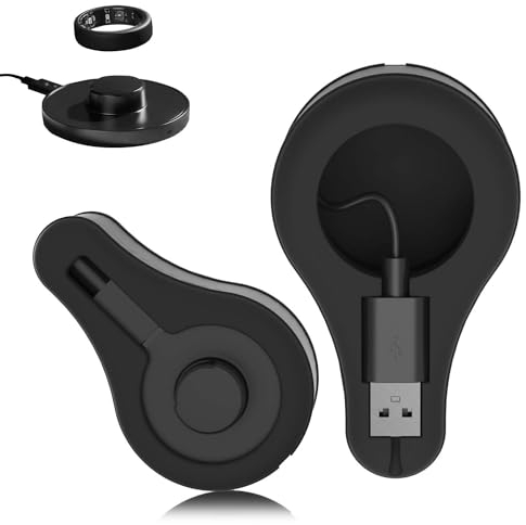 Nimuw Oura Ring Gen3 Ladehülle für 6/7/8/9/10/11/12/13 Größe, weiches Silikon, kratzfeste Schutzhülle für Oura Ring Gen3 Ladestation und USB-C-Kabelaufbewahrung (schwarz)