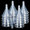 Lainballow 20PCS Plastic Funnels, 5.6'' Clear Plastic Funnels, Wide Mouth Funnels for Filling Bottles, Large Funnel with Long Reaching Spout for Liquid Spices Powder Lotion Perfume Automotive Use