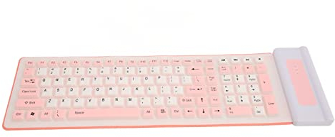 Ard107 Tasten Tastatur2,4G TastaturFaltbare SilikontastaturWirel Silikontastatur,Silikontastatur 107 Tasten Wasserdicht Staubdicht Zusammenklappbar Zwei Farben 2,4G Wirel USB