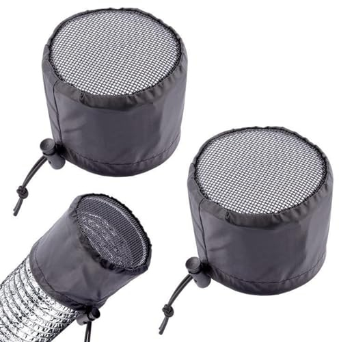 BBTISG 2 Pcs Grow Tent Vent Cover Filter, Duct Filter Net with Elastic Band for Exhaust Fan, Plant Growth, Tent Ventilation (8in)
