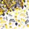 Happy Birthday Konfetti Tischdeko Geburtstag 30g Konfetti Streudeko Geburtstag Geburtstagsdeko Tisch Confetti Schwarz Gold Silber