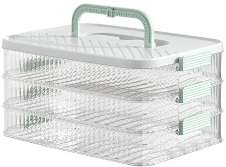 Lunch Meat Tray - Meat Storage Container, Ham and Cheese Organizer | Efficient Multi-tier Food Storage Box, Removable Stackable Cheese Container, luftdi