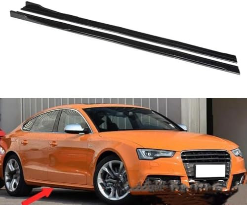 YJTYC Car Seitenschweller für Audi A5 Sline S5 Sedan Coupe Convertible 2012-2016, Autos Seitenschweller Rocker Splitter Side Winglet Wing Diffusor Karosserie-Kit Außen Zubehör,Carbon Fiber Look