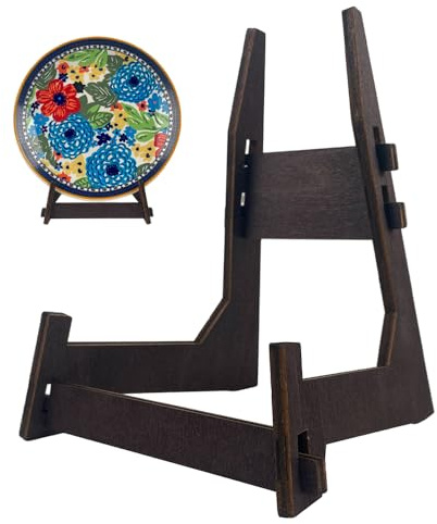 YSWOMOSKD 2 Pack 8 Zoll Holz Display Stand für dekorativen Bilderrahmen, Easel, Buch, Plattenhalter(8inch-2pcs)
