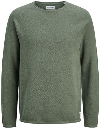 JACK & JONES Jjehill Knit Crew Neck Noos, Laurel Wreath, S