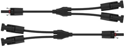 Wonder Full Energy MC4 Y-Stecker 2er-Set, Y-Verteiler für Solarmodule, IP68