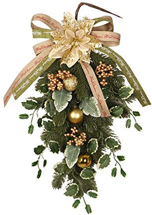 Cokbyavla Moderne Weihnachtsdeko,Türkranz Ganzjährig Eukalyptus Kranz Christmas Wreath Türdeko Herbst Deko Für Adventsgesteck Adventskranz 2024