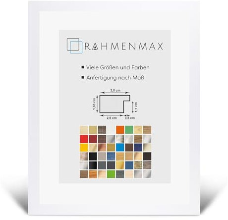 PuzzelMax Puzzlerahmen Bilderrahmen Posterrahmen 67x90 cm Weiss Hochglanz 90x67 cm mit klarem Kunstglas