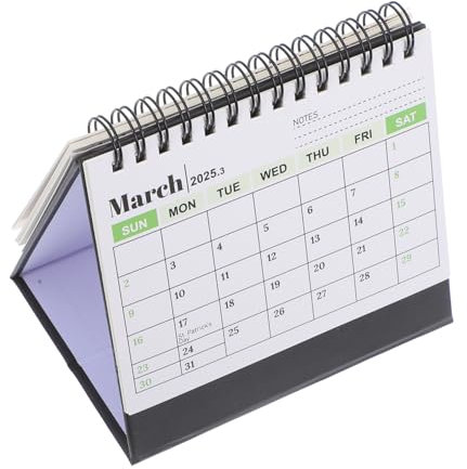 PLAFOPE Minimalistischer Schreibtischkalender Aus Papier Für Das Jahr 2025 Tagesplaner Standkalender Für Den Geschäftsplaner Für Den Schreibtisch