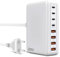 200W USB C Ladegerät, GaN III 8-Port USB Schnellladegerät PPS PD 65W,8-Port USB-C USB-A Hi-Speed Ladestation Hub Desktop Laptop Ladegerät Power Adapter für MacBook, iPhone, ipad,SteamDeck,Smartphones