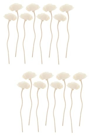 BESTOYARD 2 Sätze Tong-Gras- Room Fragrance Ätherische Öle Aromazubehör Eterischeol Sabberlack Stock Duftöl Hochzeitsgeschenk Blumen Parfüm Diffusor Duftstäbchen Rattan Weiß 8 Stück * 2
