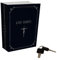 Booksafe in Bibeloptik blau - Die Bibel - Geheimversteck Bücherversteck im Buch Gottes Buchsafe in Dunkelblau Silbernes Kreuz Bibelversteck
