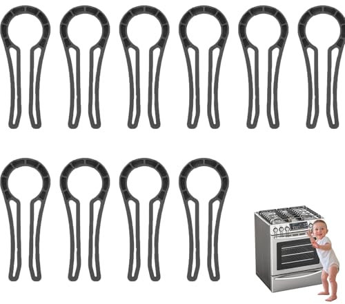 Knopfschloss Kindersicherung Herd Drehknöpfe,10pcs Herdschutz Tragbar Herd Schlösser,Herdknopf Kindersicherung,Ofen Knopf Sicherung,Ofenknopfschlösser,Drehknöpfe Herdknopf für Baby Haustiere Küche