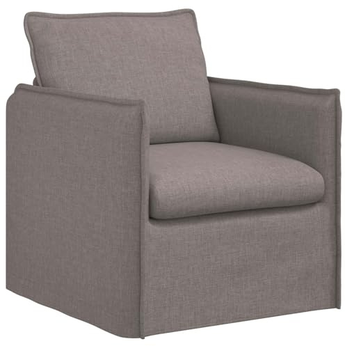 vidaXL Sofa Taupe 195 x 82 x 85 cm Stoff, Wohnzimmer, rechteckiger, moderner, bequemer Sofa, ergonomisch, modulares Design, eleganter Lounge-Stil