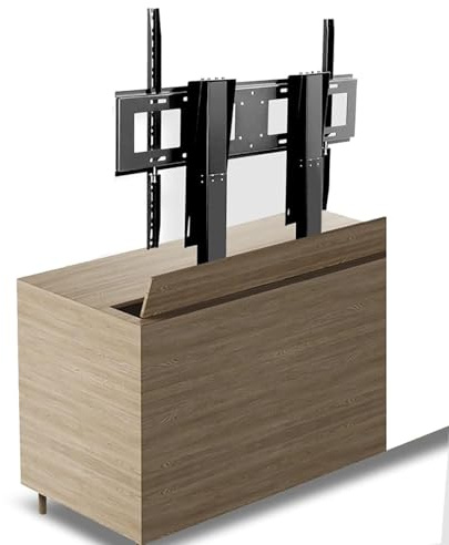 Metall TV-Ständer - Motorisierter TV-Lift, 2-Motoren-Hub 150 cm, Elektrisch Höhenverstellbare TV-Halterung Mit Fernbedienung, Für 55–120-Zoll-Fernseher Bis 130 Kg