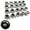 Lot de 60 écrous de roue chromé - cache-vis pour camions et remorques - 32 mm