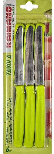 Kaimano Couteau de table Dinamik vert acide 6 pièces