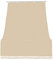 IlGruppone Tenda da sole tessuto resistente per balcone con anelli lavabile a caduta - Beige - 280x295 cm
