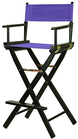 Casual Home 230-02/021-41 Regiestuhl, schwarzes Gestell, 76,2 cm, Schwarz/Violett
