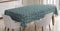 ABAKUHAUS Paisley Tischdecke, Curved Tip Motiv, Personalisierter Druck Klare Farben ohne Verblassen Waschbar für Außen Bereich, 140 x 200 cm, Dunkelblau Beige
