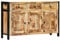 vidaXL Mangoholz Massiv Sideboard 3 Schubladen Handgefertigt Kommode Standschrank Mehrzweckschrank Beistellschrank Anrichte Schrank 120x35x76cm