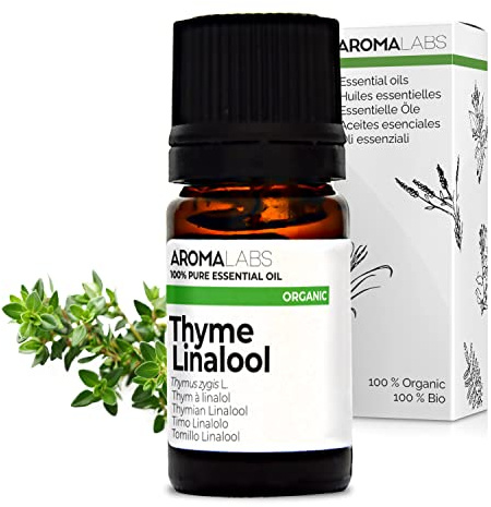 BIO - Thyme LINALOOL Essential Oil - 5mL - 100% Pure, Natural, Chemotyped and AB Certified - AROMA LABS (French Brand)