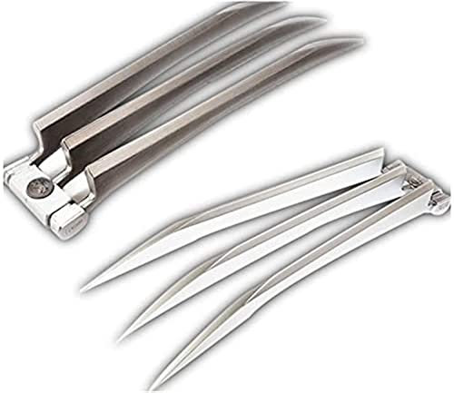Damdos Halloween Cosplay Puntelli Due Pezzi Una Coppia di Artigli Wolverine Lupo Paws ABS Palstics Compleanno Regalo Argento