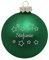 Deitert Weihnachtskugel mit Namen oder Wunschtext graviert, Ø 8cm, personalisierte Christbaumkugel aus Glas (matt), individueller Weihnachtsbaumschmuck mit Gravur, Sternen-Motiv, Grün