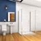AICAit 185 cm Box Doccia a Tre Lati Porta Scorrevole con Doppia Parete Fissa 120x70x70 cm Cristallo Temperato 5 mm Trasparente Telaio Cromato Lucido