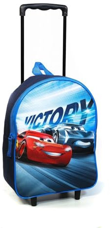 Bagtrotter Rucksack mit Rollen für Kindergarten 31 cm Disney Cars Marineblau