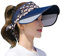 ITODA Visor Damen Sonnenvisor Breite Krempe Sonnenkappe Sonnenschutz Sonnenblende Damen Schirmmütze Verstellbar Sonnenhut mit Schirm Strandvisor Sommer Cap Sonnenschild Golf Volleyball Outdoor Reise