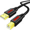 Yeung Qee - Cable de impresora USB 2.0 A macho a tipo B macho, compatible con HP, Canon, Epson, Dell, Brother, Lexmark, Xerox, Samsung, etc