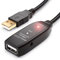 deleyCON 15m Câble D'extension USB 2.0 Actif Répéteur inclus avec 2 Amplification du Signal USB-A Mâle vers USB-A Femelle - Noir