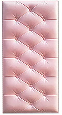 WSWJDW 3D Waterproof Wallpaper Faux Leather Foam Self Adhesive Wallpaper for Living Room Bedroom Kids Room DIY Wall Stickers Background,Pink,4PCS